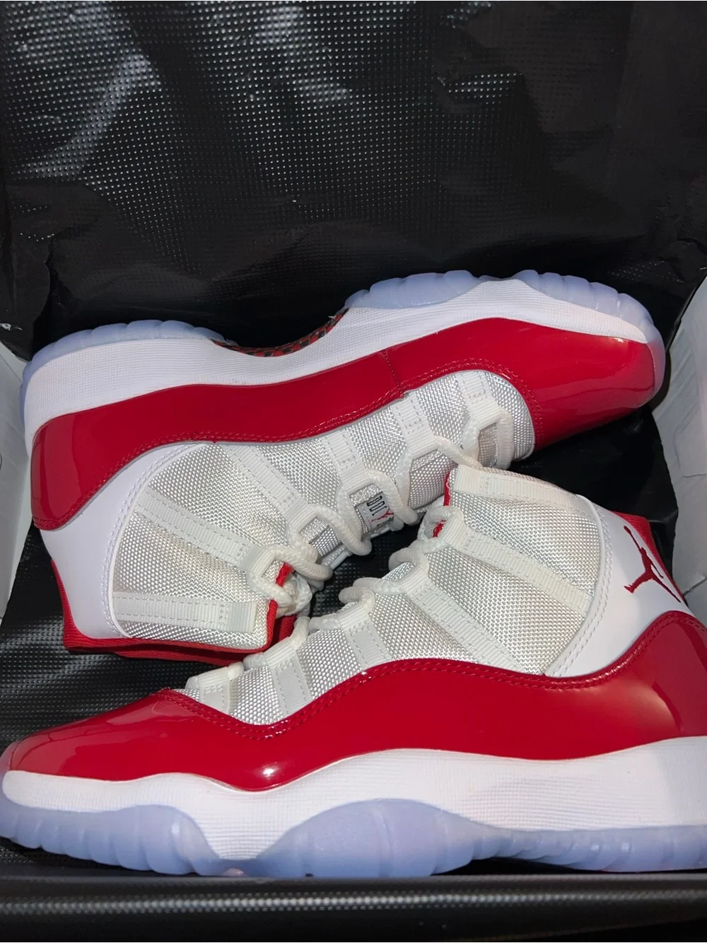 Jordan Kids Retro Basketball Sneakers in White & Red